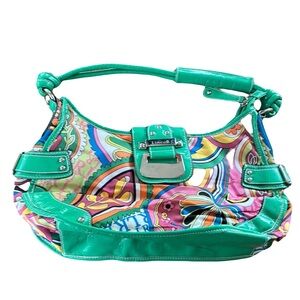 Linea R Shoulder Purse - Dloral purse, multicolor